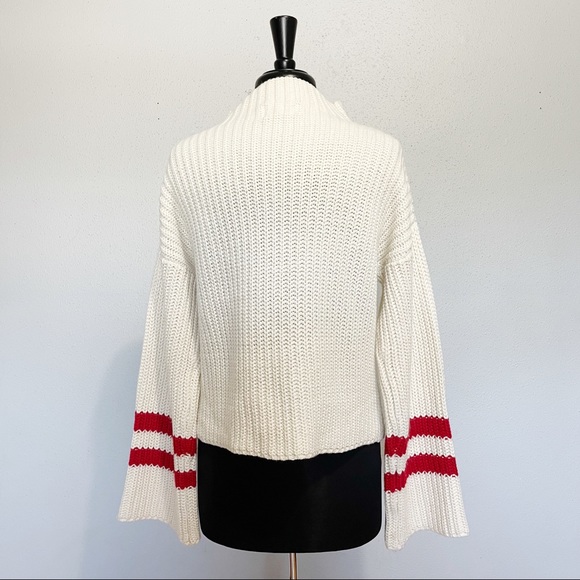 Lost + Wander Sweater Wide Sleeve Red Stripes - Picture 4 of 10